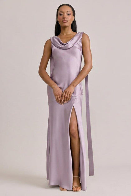 Dani Satin Dress | Made To Order | Lilac