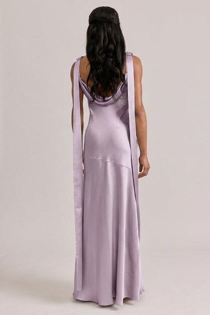 Dani Satin Dress | Made To Order | Lilac
