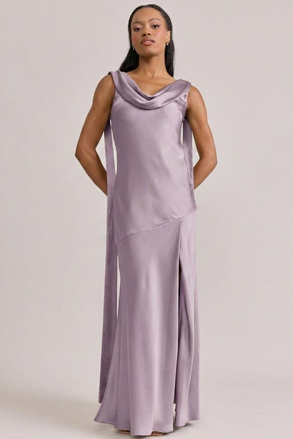 Dani Satin Dress | Made To Order | Lilac