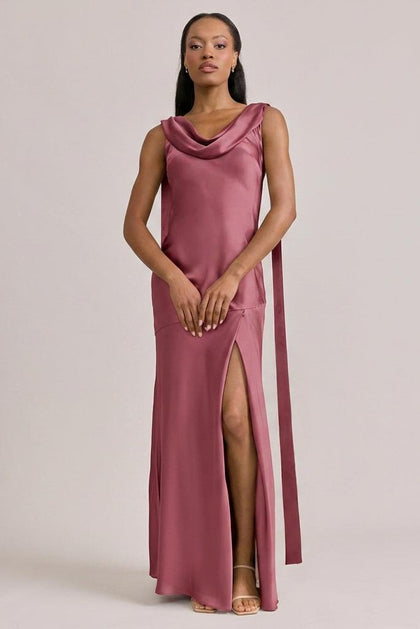 Dani Satin Dress | Made To Order | Raspberry