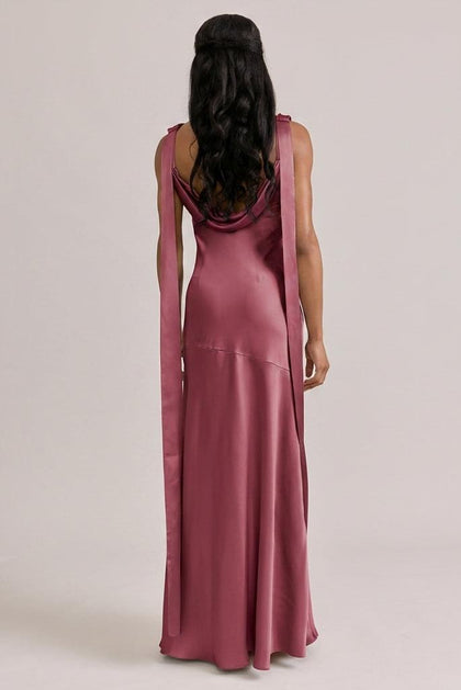 Dani Satin Dress | Made To Order | Raspberry