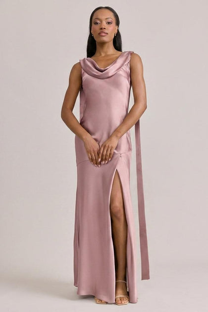 Dani Satin Dress | Made To Order | Rose Quartz