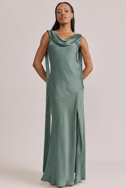 Dani Satin Dress | Made To Order | Rosemary