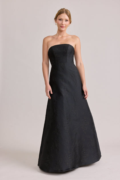 Darcy Jacquard Dress | Made To Order | Black