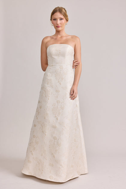 Darcy Jacquard Dress | Made To Order | Champagne