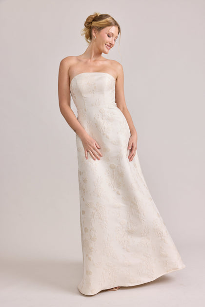 Darcy Jacquard Dress | Made To Order | Champagne