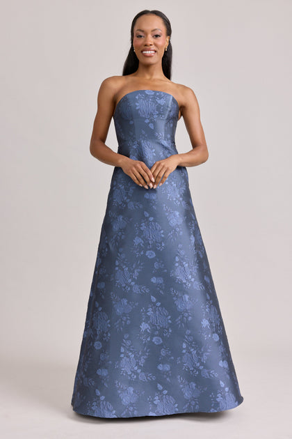 Darcy Jacquard Dress | Made To Order | Indie Blue
