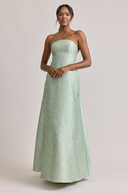 Darcy Tonal Jacquard Dress | Sage