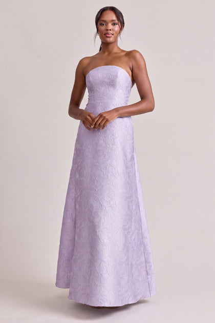 Darcy Tonal Jacquard Dress | Soft Violet