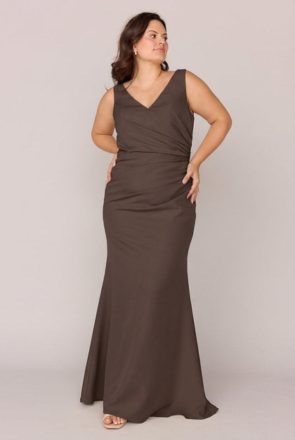 Dawson Crepe Dress | Made To Order | Espresso