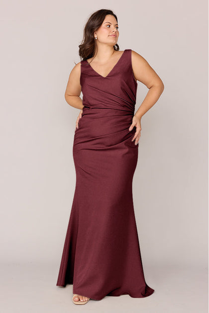 Dawson Crepe Dress | Made To Order | Cabernet