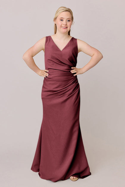 Dawson Crepe Dress | Made To Order | Cabernet