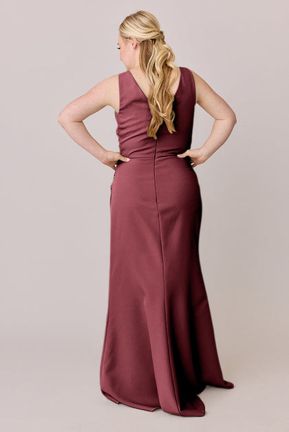 Dawson Crepe Dress | Made To Order | Cabernet