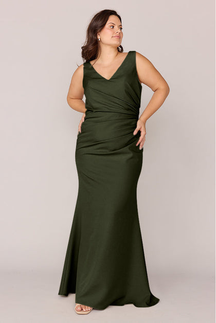 Dawson Crepe Dress | Made To Order | Deep Olive