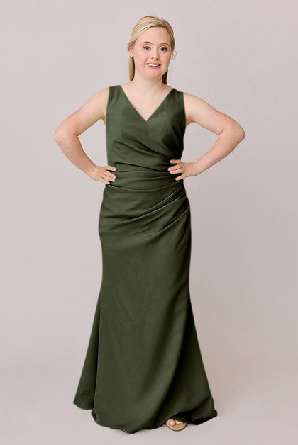 Dawson Crepe Dress | Made To Order | Deep Olive