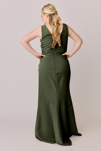 Dawson Crepe Dress | Made To Order | Deep Olive