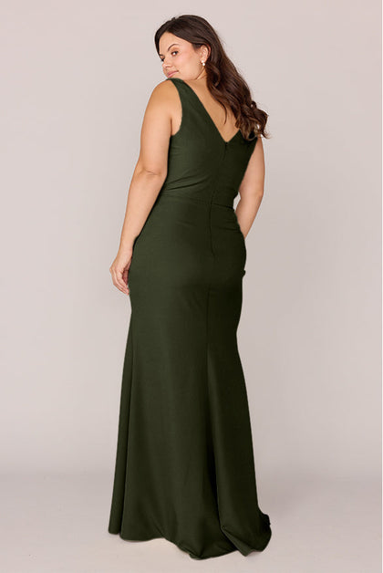 Dawson Crepe Dress | Made To Order | Deep Olive