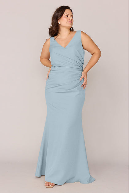 Dawson Crepe Dress | Made To Order | Light Blue