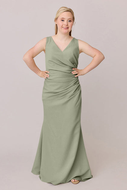 Dawson Crepe Dress | Made To Order | Moss