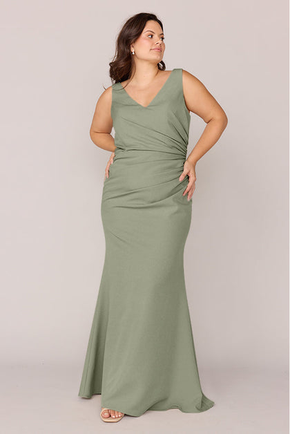 Dawson Crepe Dress | Made To Order | Moss