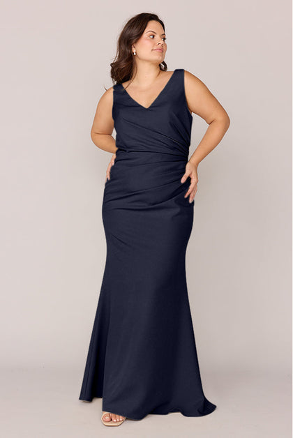 Dawson Crepe Dress | Made To Order | Navy Blue