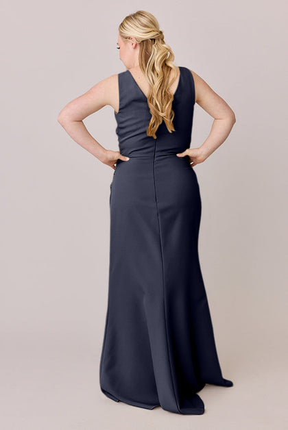 Dawson Crepe Dress | Made To Order | Navy Blue