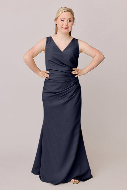 Dawson Crepe Dress | Made To Order | Navy Blue