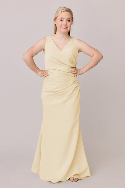 Dawson Crepe Dress | Made To Order | Pale Yellow