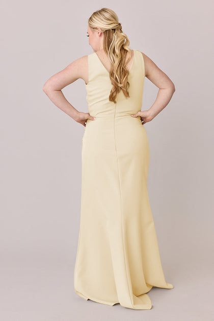 Dawson Crepe Dress | Made To Order | Pale Yellow