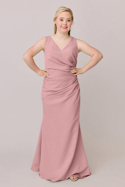 Dawson Crepe Dress | Made To Order | Rose Quartz