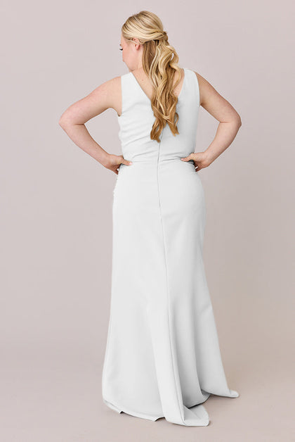 Dawson Crepe Dress | Made To Order | White Pearl