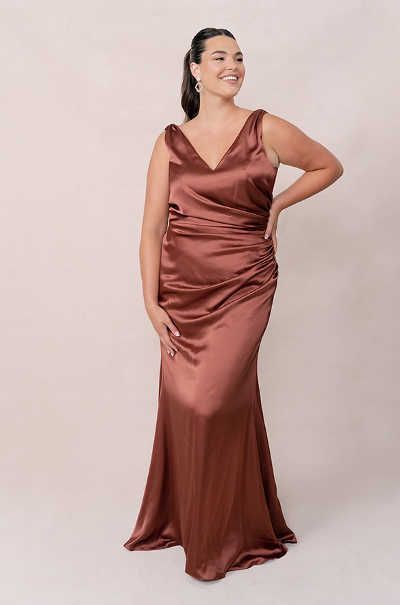 Dawson Satin Dress | Made To Order Copper Dawson Satin Dress | Made To Order Copper