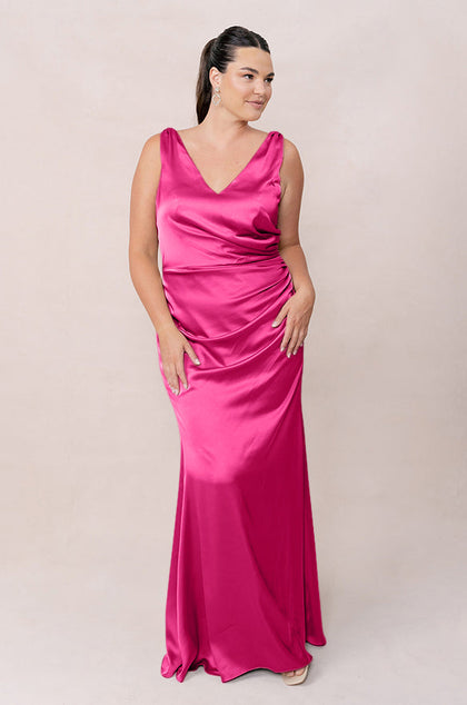 Dawson Satin Dress | Made To Order | Malibu Pink