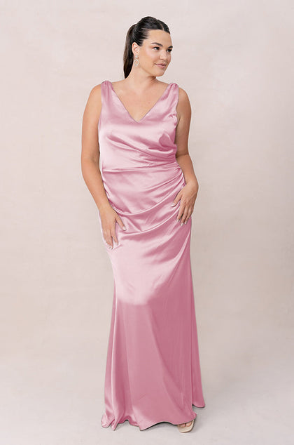 Dawson Satin Dress | Made To Order | Perfect Pink