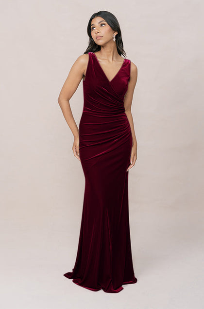 Dawson Velvet Dress | Made To Order | Burgundy