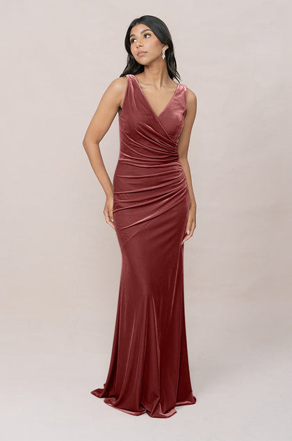 Dawson Velvet Dress | Made To Order | Dusty Rose