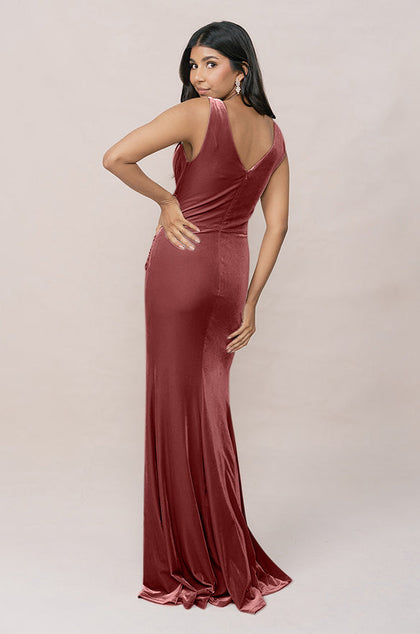 Dawson Velvet Dress | Made To Order | Dusty Rose