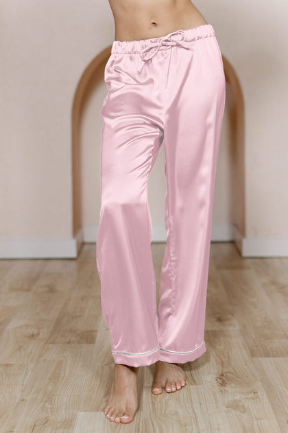 Daybreak Satin Sleep Pants | Made To Order - Baby Pink