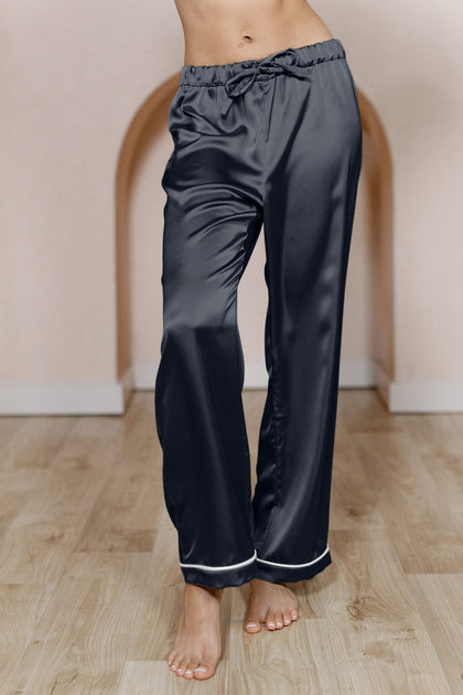 Daybreak Satin Sleep Pants | Made To Order - Black