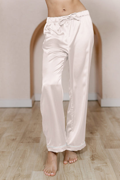 Daybreak Satin Sleep Pants | Made To Order - Blush