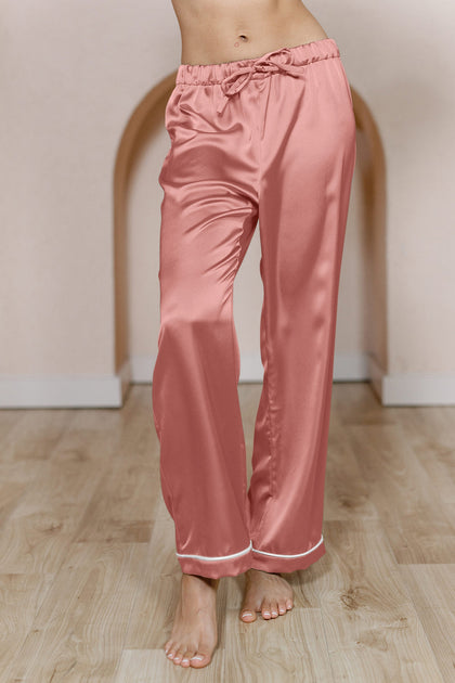 Daybreak Satin Sleep Pants | Made To Order - Desert Rose