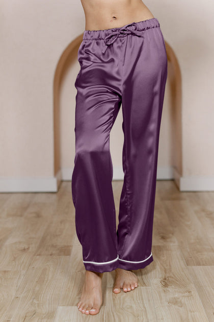 Daybreak Satin Sleep Pants | Made To Order - Dusty Plum