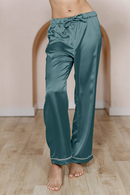 Daybreak Satin Sleep Pants | Made To Order - Eucalyptus