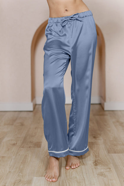 Daybreak Satin Sleep Pants | Made To Order - Indie Blue