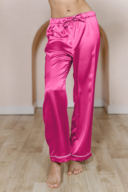Daybreak Satin Sleep Pants | Made To Order - Malibu Pink