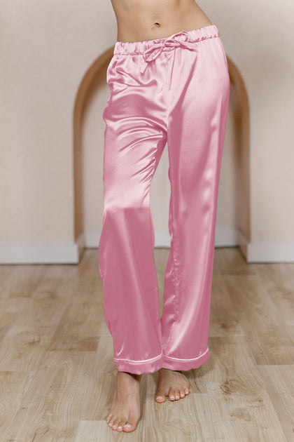 Daybreak Satin Sleep Pants | Made To Order - Perfect Pink