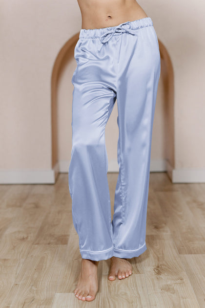 Daybreak Satin Sleep Pants | Made To Order - Periwinkle