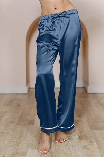 Daybreak Satin Sleep Pants | Made To Order - Romantic Blue
