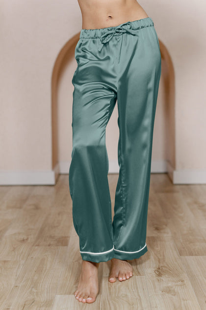 Daybreak Satin Sleep Pants | Made To Order - Rosemary
