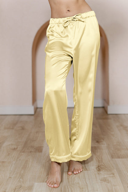 Daybreak Satin Sleep Pants | Made To Order - Yellow